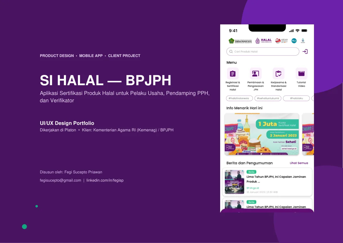 SI HALAL UI/UX Case Study