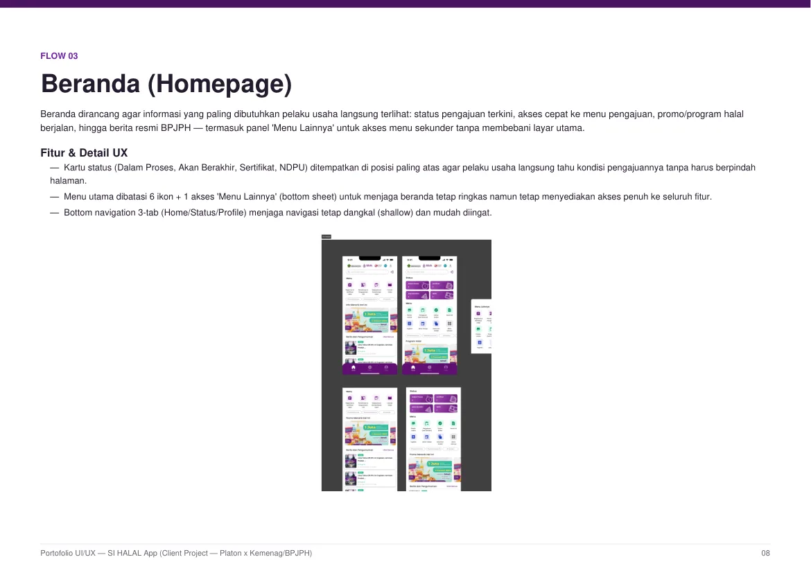 SI HALAL — final solution: business-owner home screens